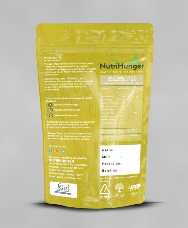 Premium Golden Raisin (500gm) - Image 2